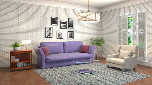 istock Interior living room. 3d illustration 946812806