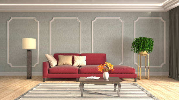 istock Interior living room. 3d illustration 946812974