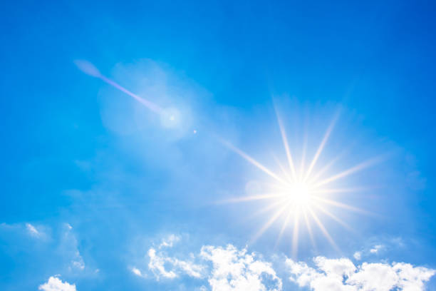 istock Wonderful blue sky with bright sun 946816688