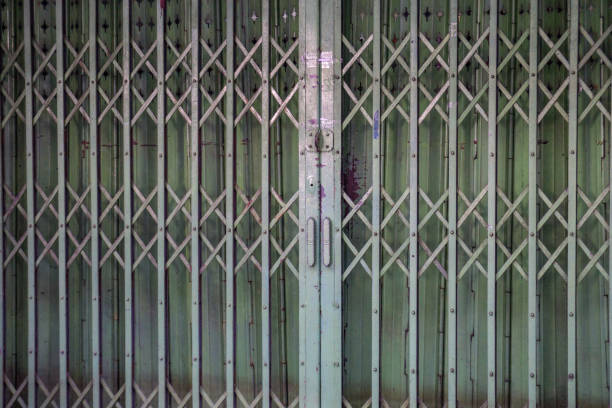 istock retro Slide Iron Door in Chinatown Thailand 946816854