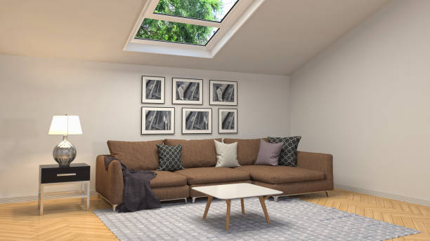 istock Interior living room. 3d illustration 946817006