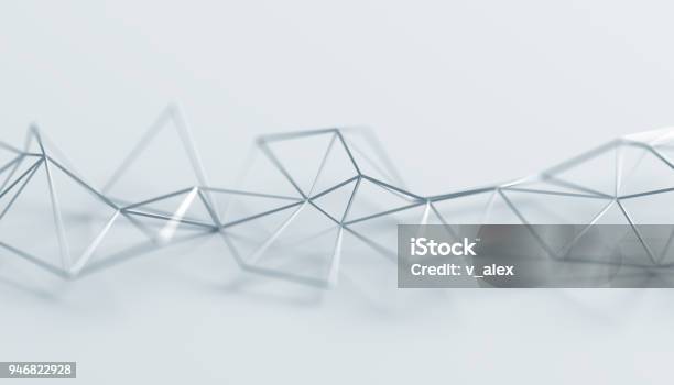 Abstract 3d Rendering Of Polygonal Background Stock Photo - Download Image Now - Low-Poly-Modelling, Triangle Shape, Abstract