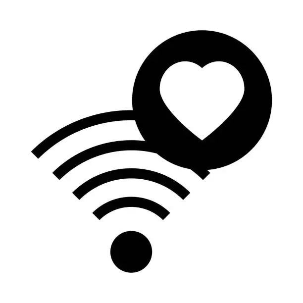 Vector illustration of wifi favorite