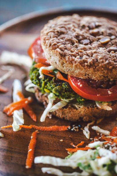 istock Burger for vegetarians. Burger with falafel. 946824352