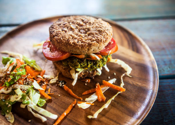 istock Burger for vegetarians. Burger with falafel. 946824540