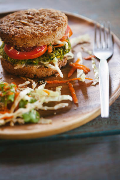 istock Burger for vegetarians. Burger with falafel. 946824704