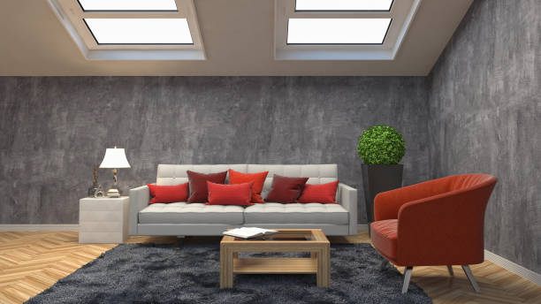 istock Interior living room. 3d illustration 946825678