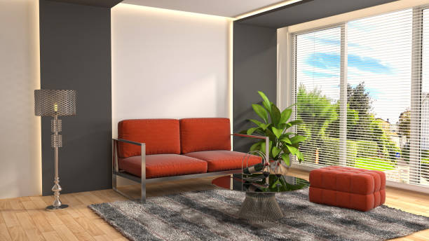 istock Interior living room. 3d illustration 946825694