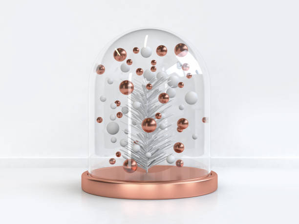 istock clear glass jar many white copper sphere leaf christmas tree inside minimal abstract scene christmas new year holiday winter concept 3d rendering 946828992