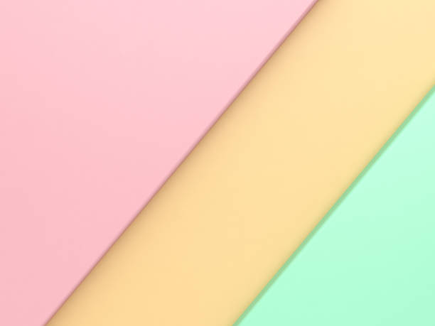 istock pink left corner yellow green right pastel geometric shape tilted minimal abstract background 3d rendering 946831292