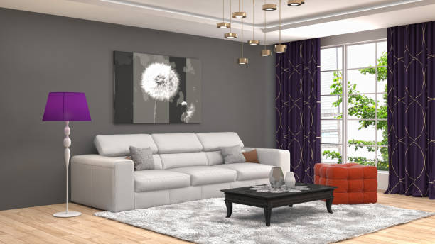 istock Interior living room. 3d illustration 946831470