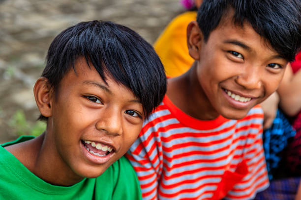 istock Burmese children having fun in temple, Old Bagan, Myanmar 946831660
