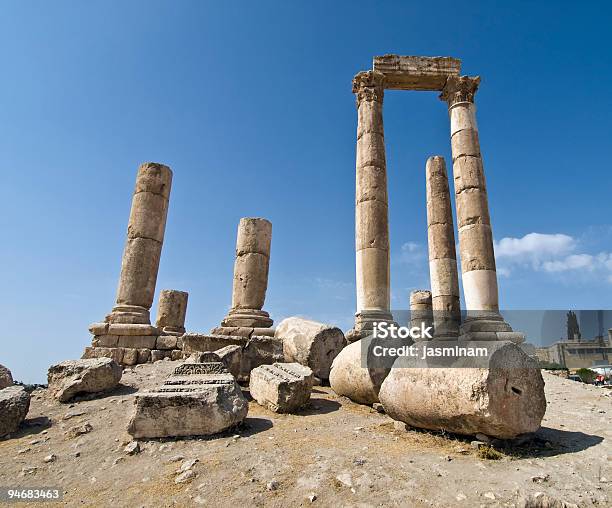 Tempel Des Herkules In Zitadelle Von Amman Jordanien Stockfoto und mehr Bilder von Alt
