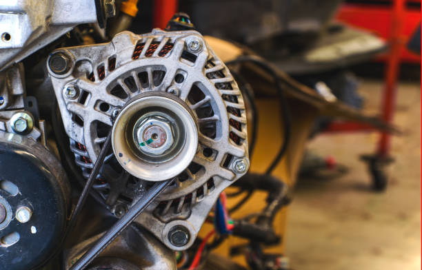 istock closeup detail of car engine with soft-focus and over light in the background 946835636
