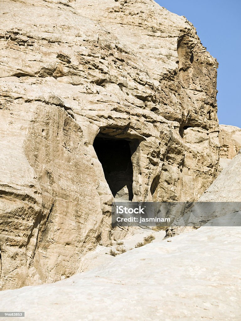 Petra na Jordânia-tumbas - Foto de stock de Antiguidade royalty-free