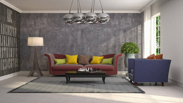 istock Interior living room. 3d illustration 946839752