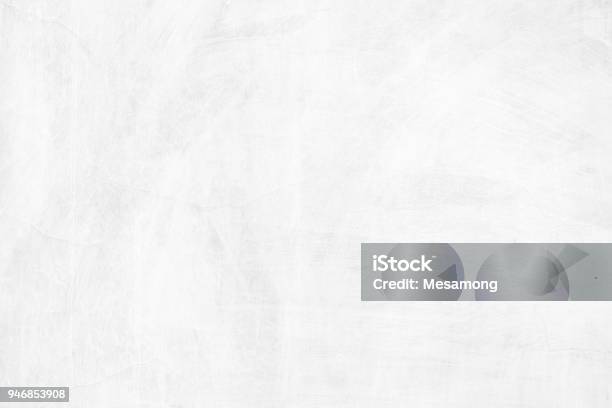 White Concrete Wall Texture Background Stock Photo - Download Image Now - White Color, Textured, Backgrounds