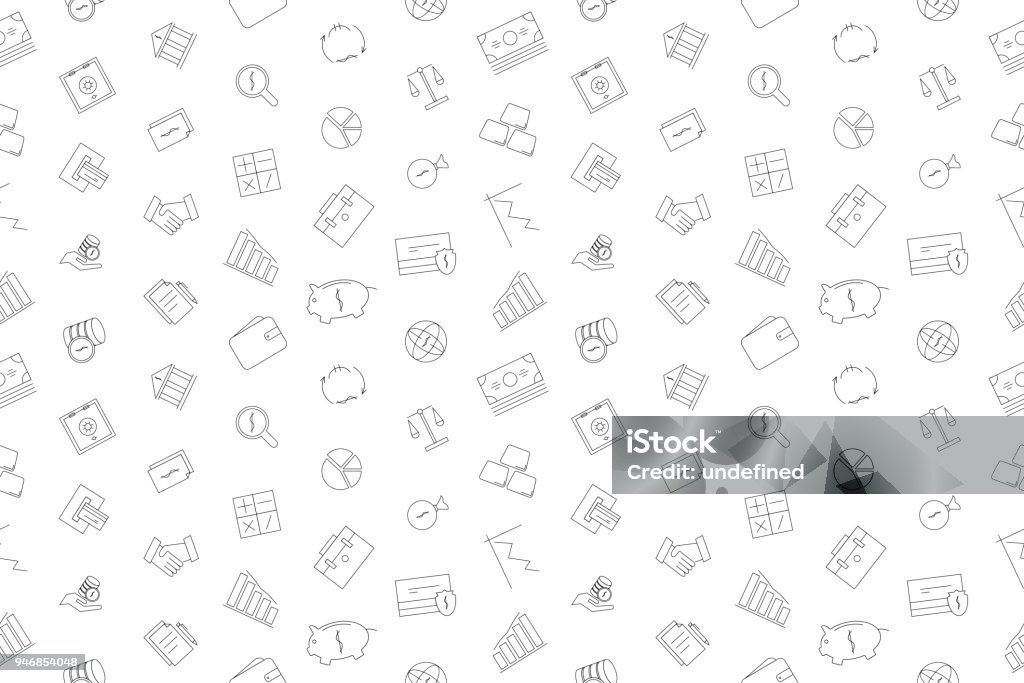Vector banking pattern. Banking seamless background Backgrounds stock vector