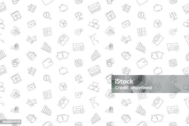 Vector Banking Pattern Banking Seamless Background Stock Illustration - Download Image Now