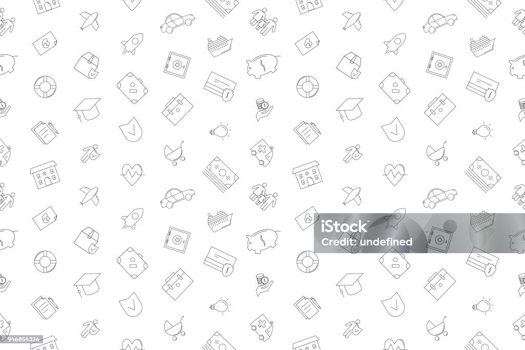 Insurance Pattern Bg Vector Insurance Pattern Insurance Seamless Background Stock ...