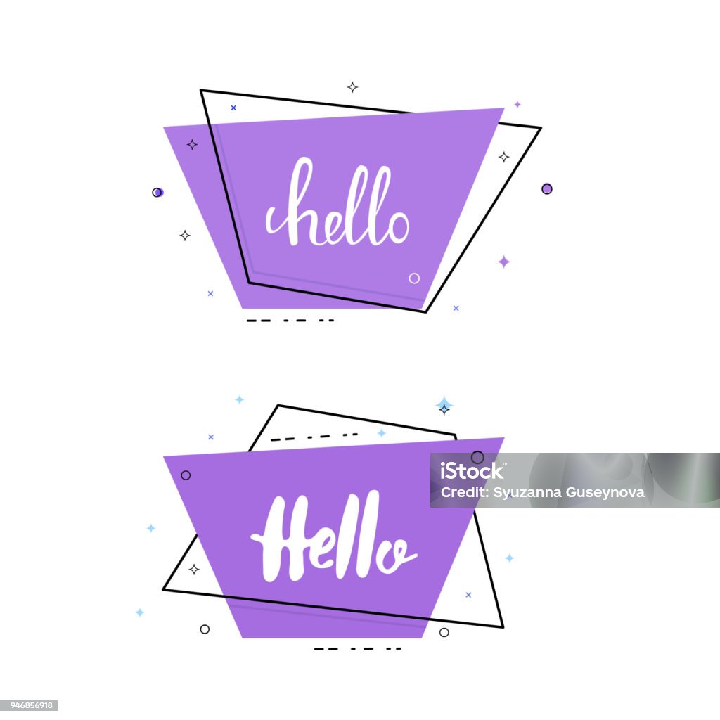 Hello Banne Hello Banner Vector Illustration Stock Illustration - Download Image ...