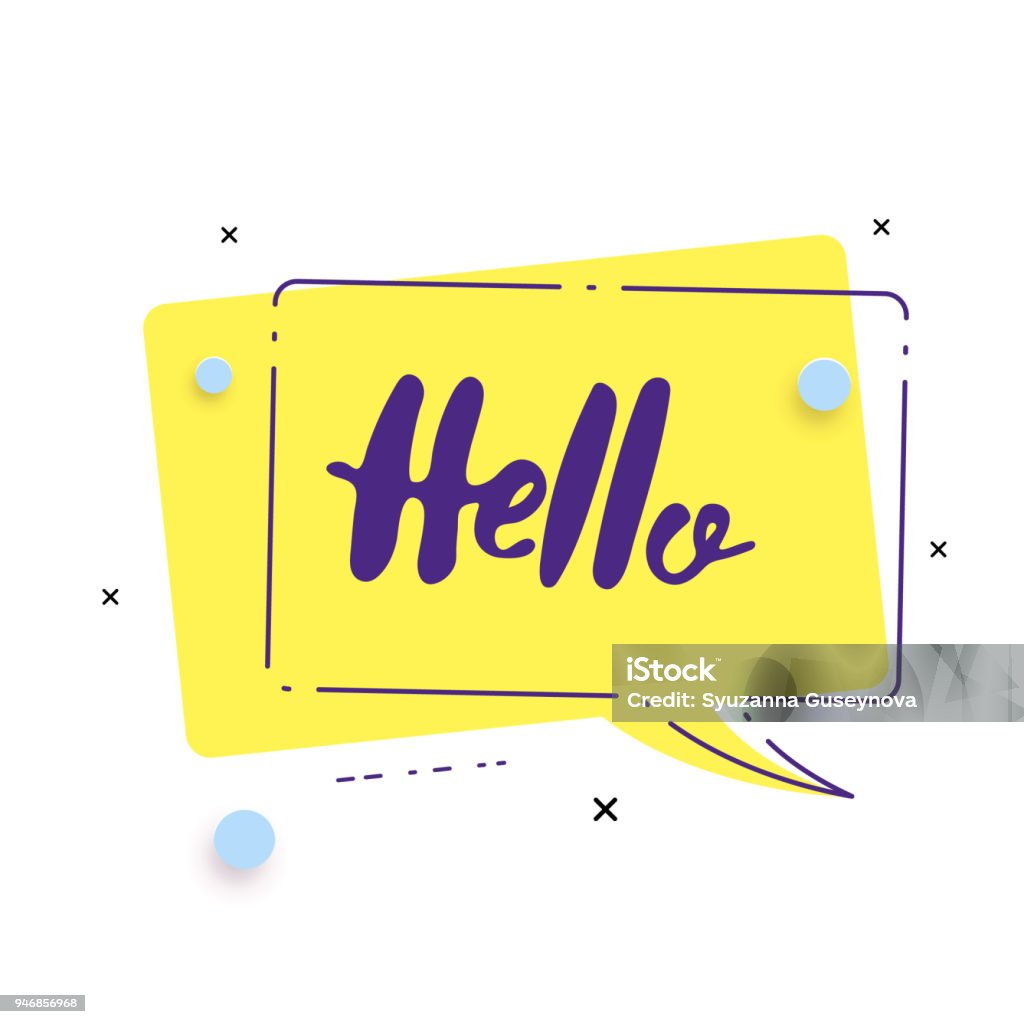 Hello Banne Hello Banner Vector Illustration Stock Illustration - Download Image ...