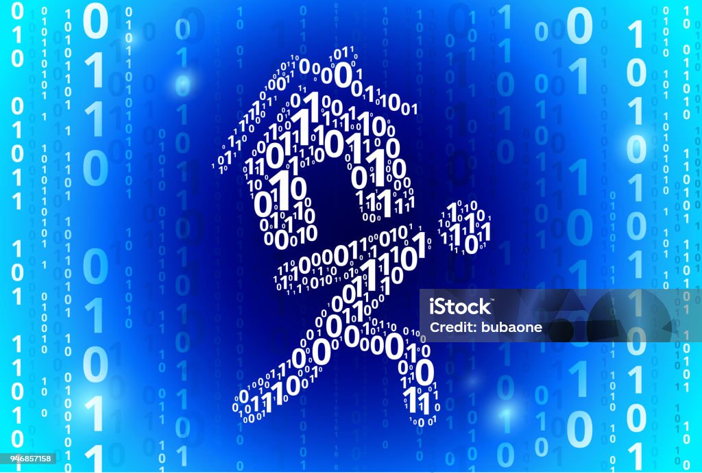 Binary Code Houses Carrying Home Binary Code Blue Vector Pattern Background Stock ...