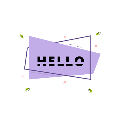 Hello Banne Hello Banner Vector Illustration Stock Illustration - Download Image ...