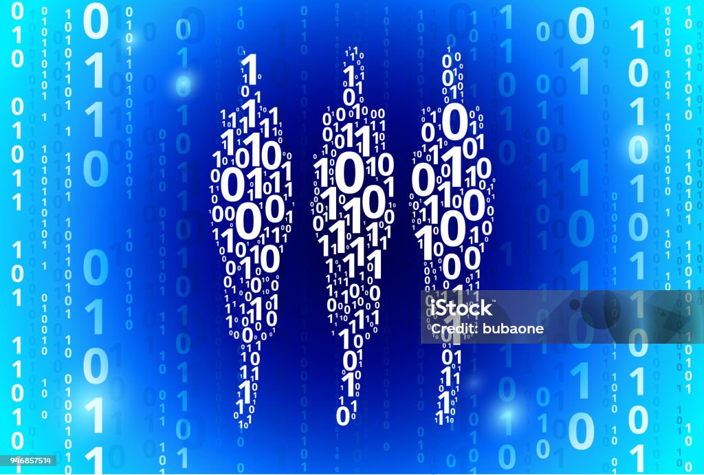 Cable Binary Code Blue Vector Pattern Background Stock Illustration ...