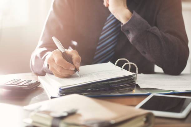 istock Businessman working in the office 946858418