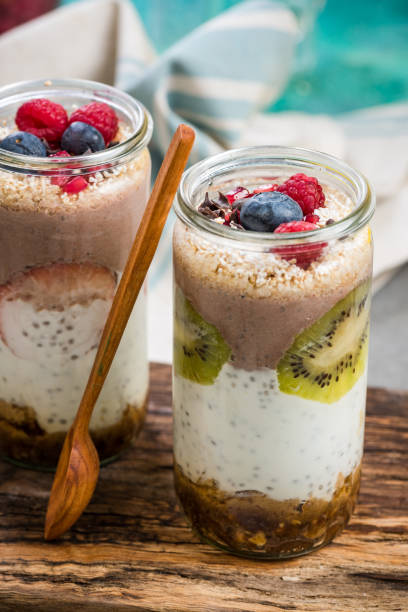 istock Llong jars with layered healthy food 946870092