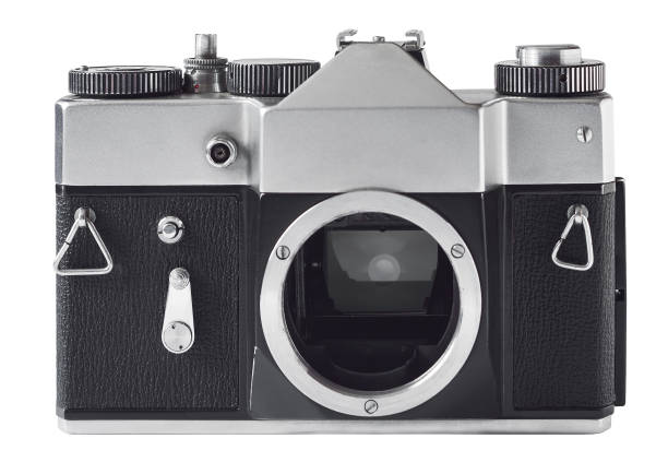 istock Vintage single-lens reflex camera without lens isolated on a white background 946872916