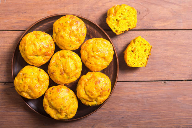 istock Homemade baked muffins with cheese 946874156