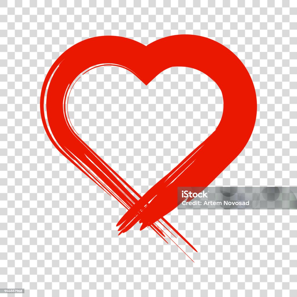 Hình Ảnh Của Trái Tim Gây Ra Với Một Bàn Chải Biểu Tượng Màu ...