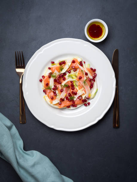 istock Salad with fennel, salmon and pomegranate 946891012
