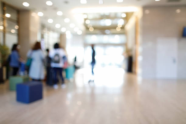 istock blurry lobby in hotel for background 946913830