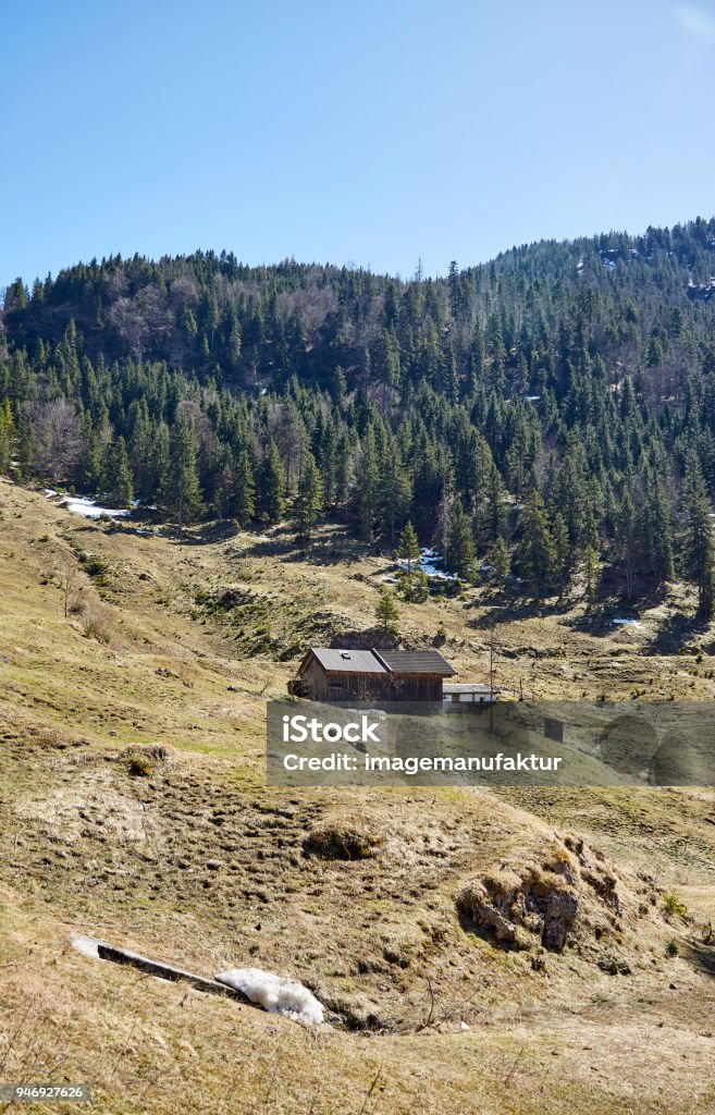 Alpine Landschaft Im Frühling – Stockfoto - Lizenzfrei Agrarbetrieb Stock-Foto