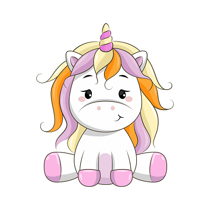 Vektor Kartun Unicorn Ilustrasi Stok - Unduh Gambar Sekarang - Unicorn