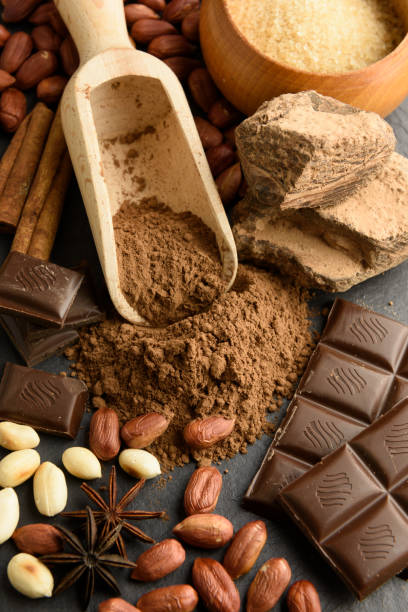 istock Cocoa powder, chocolate, nuts and spices 946941902