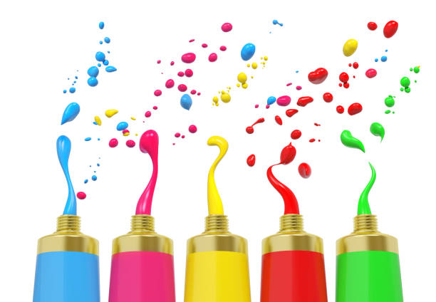 istock Paint tube splashing isolated 3d rendering 946945352