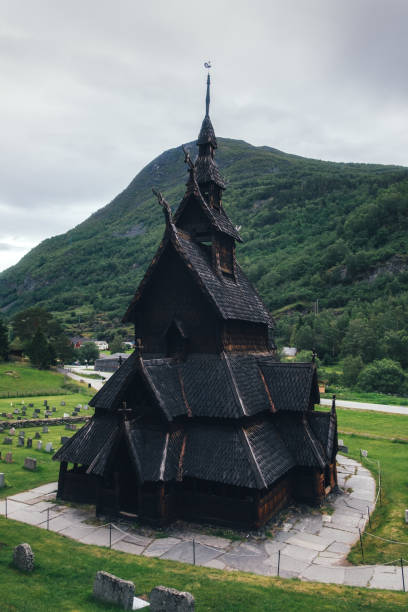 istock Old wooden Borgund Stave Church 946946010