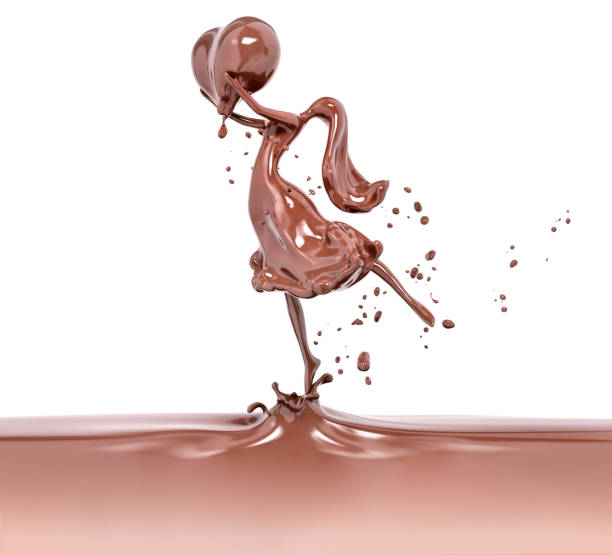 istock Splash chocolate and girl abstract background isolated 3d rendering 946949698