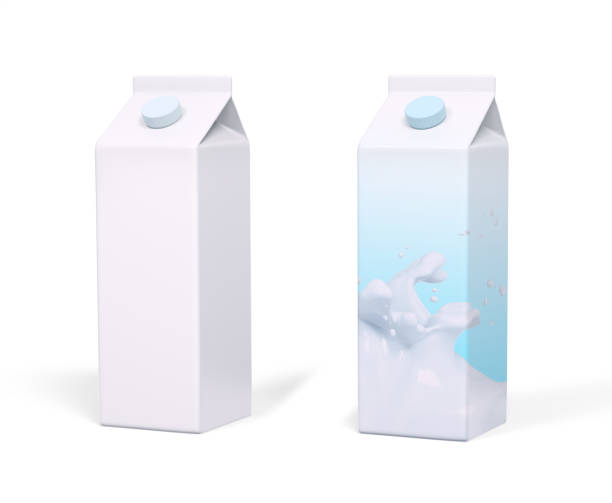 istock Two milk cartons isolated 3d rendering 946949756