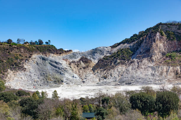 sulfur fields in naples, italy.