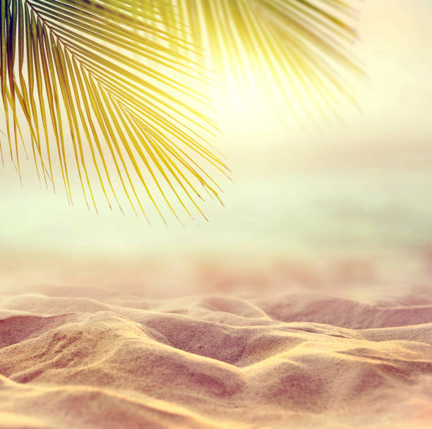 istock sand with blurred sea sky background, summer day 946953848