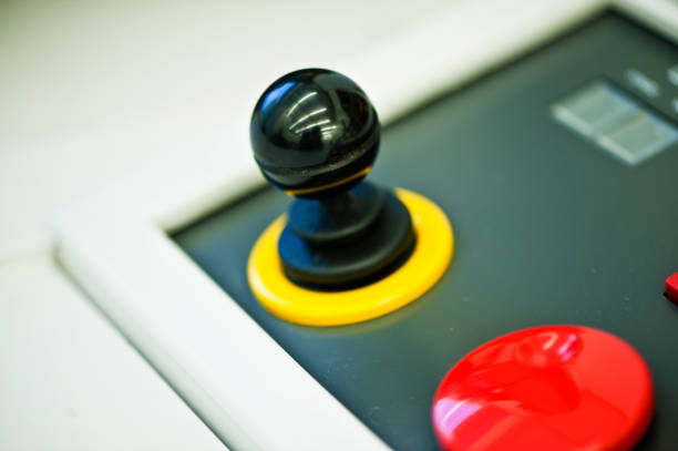 istock Measurement and Instrumentation Device: Adjustment (Precision) Joystick Control of A High Resolution Microscope Console 946958342