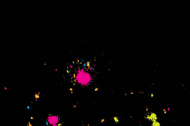 istock Paint splatter background. Colourful explosion of paints. Grainy textured holiday birthday design for greeting cards and craft paper template visuals. Vector. 946958422