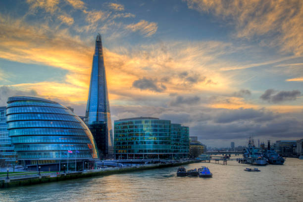 istock Vibrant London cityscape landscape image during Winter sunset 946959642