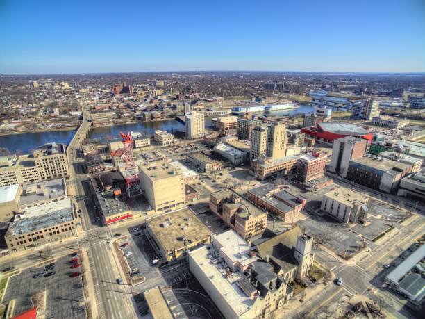istock Rockford, Illinois in Early Spring Seen from above by Drone 946965004