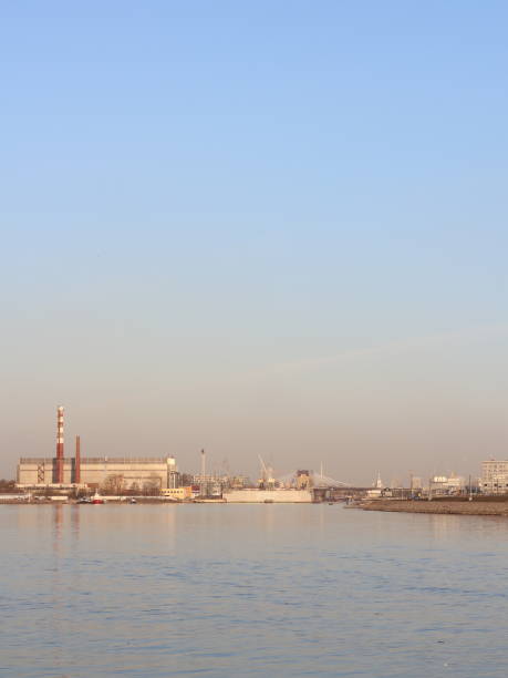 istock a wide river in the city in the spring evening 946968592